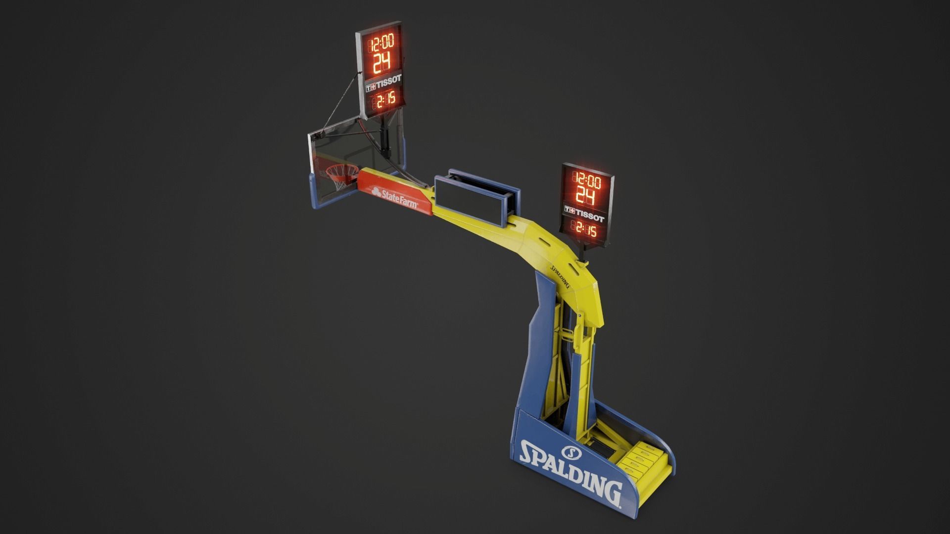 Basketball Hoop System Low-poly 3D model_3