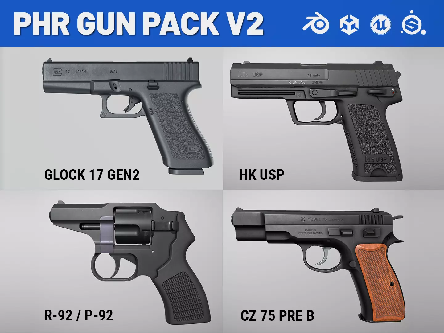 PHR GUNS Pack v2 3D Model Collection_0