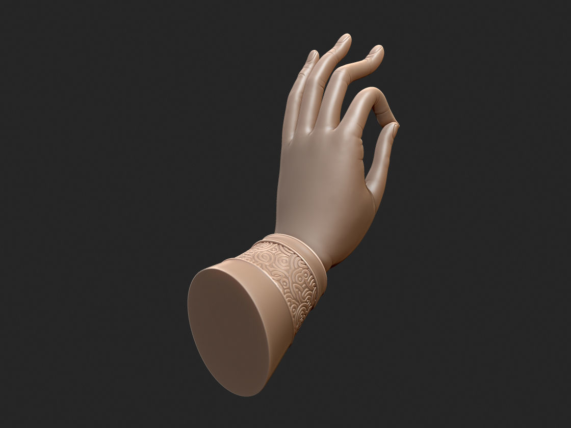 buddhist mudra Seal of Refuge printable high poly 3D print model_4