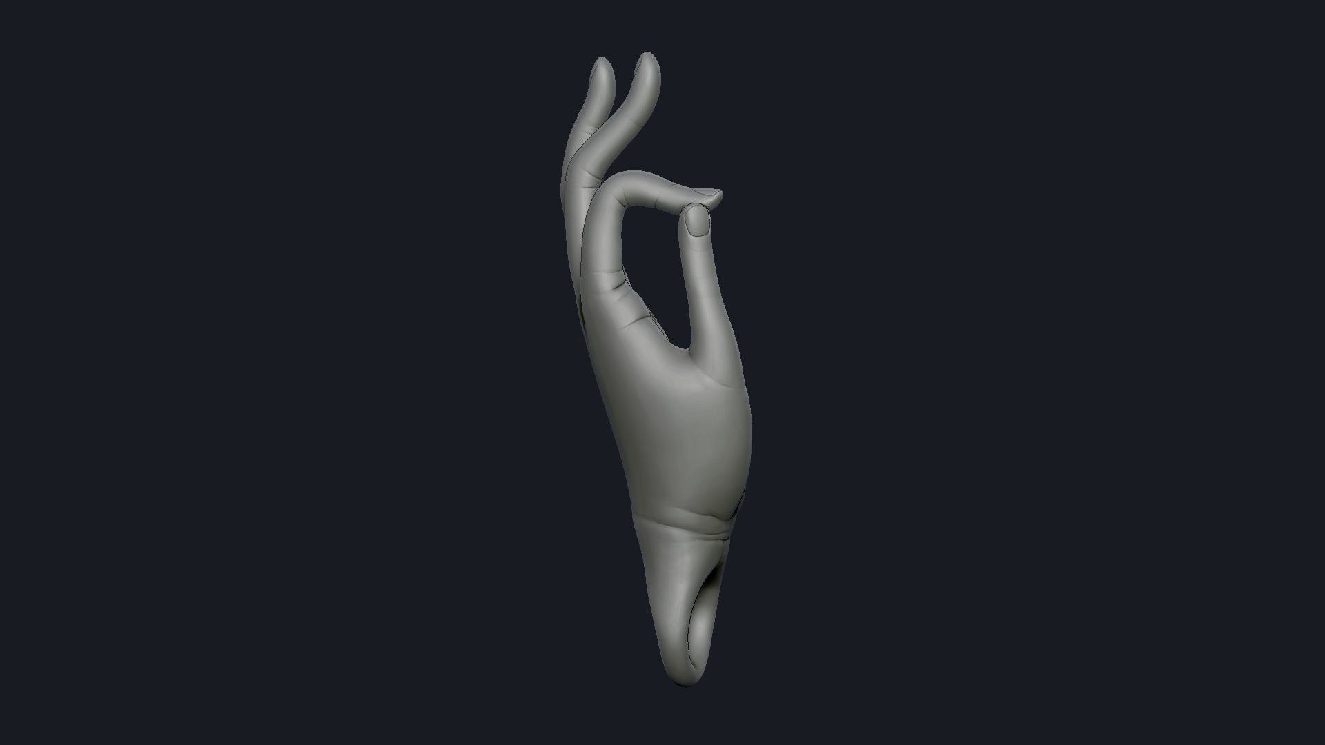 buddhist mudra Seal of Refuge printable high poly 3D print model_48