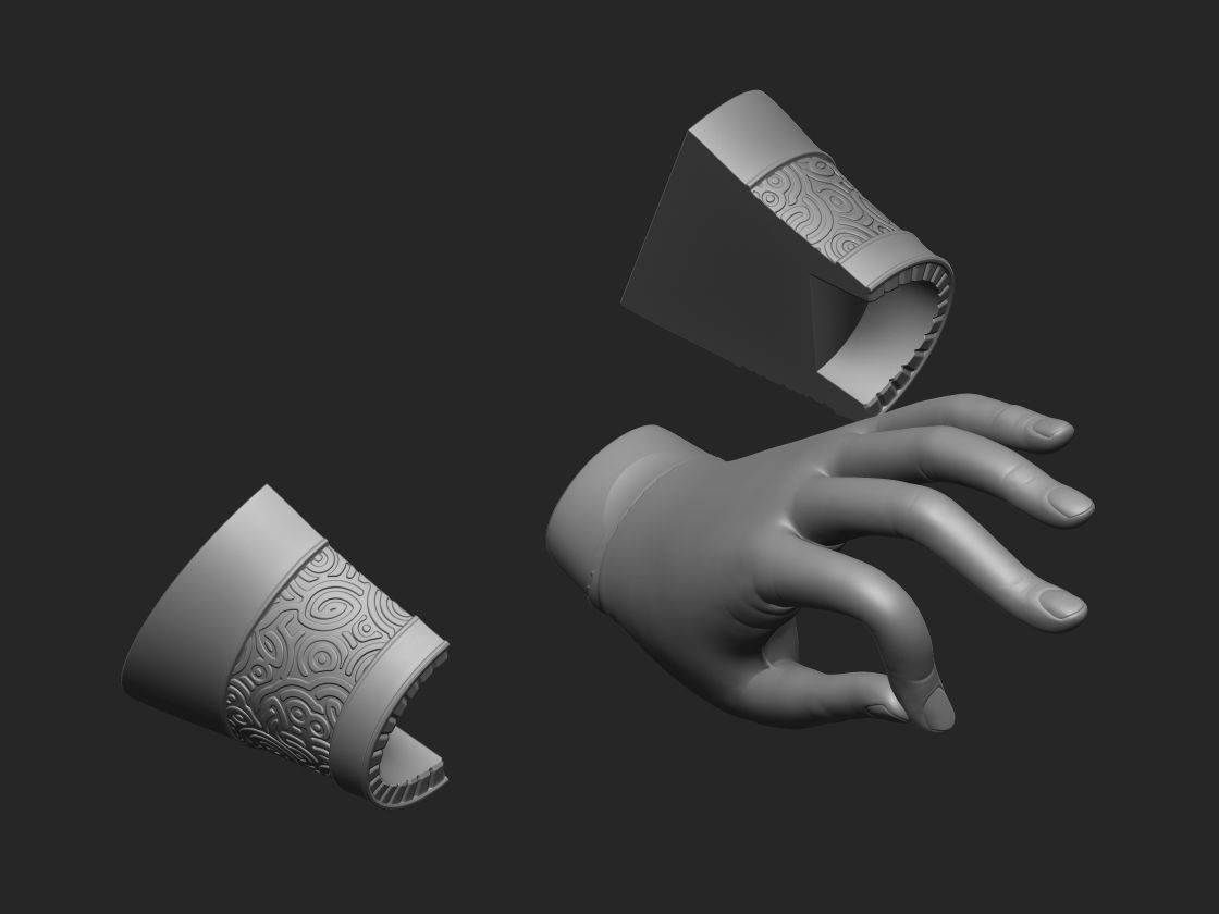 buddhist mudra Seal of Refuge printable high poly 3D print model_13