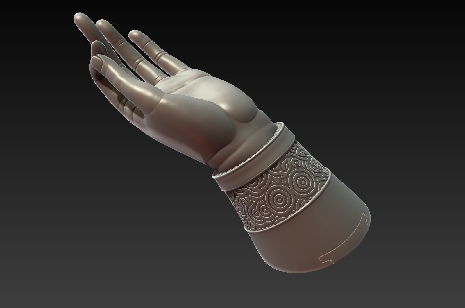 buddhist mudra Seal of Refuge printable high poly 3D print model_41