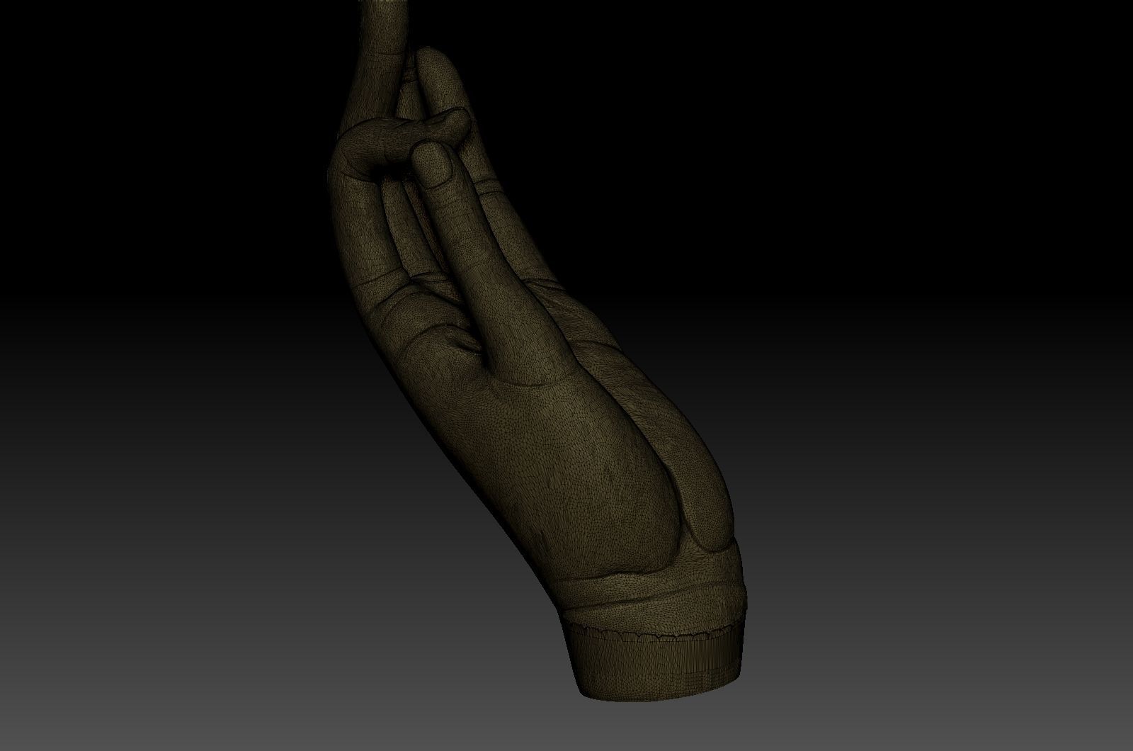 buddhist mudra Seal of Refuge printable high poly 3D print model_31