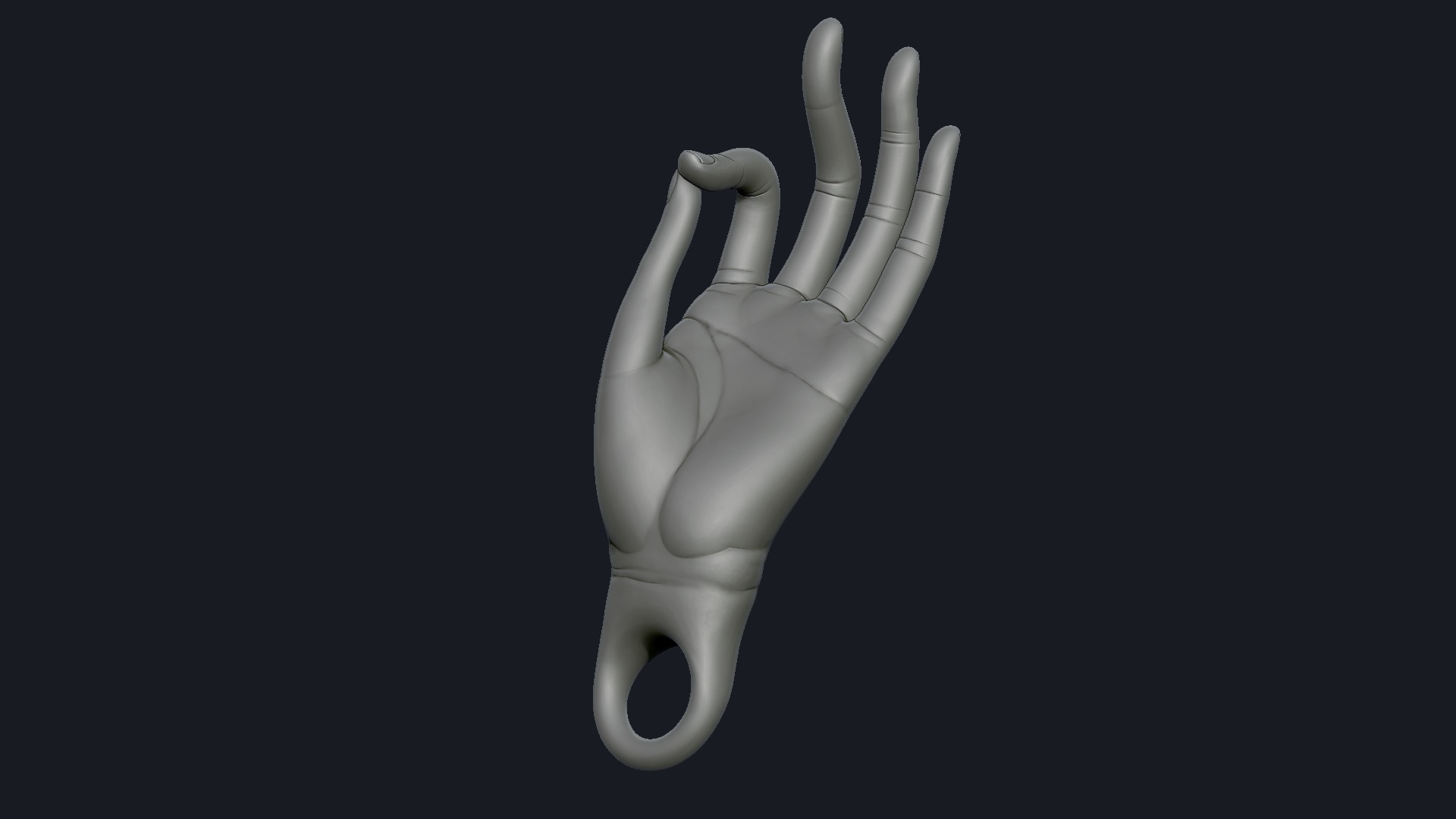 buddhist mudra Seal of Refuge printable high poly 3D print model_44