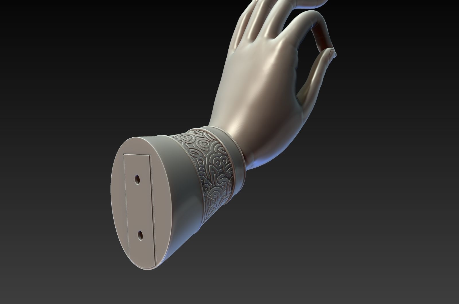 buddhist mudra Seal of Refuge printable high poly 3D print model_43