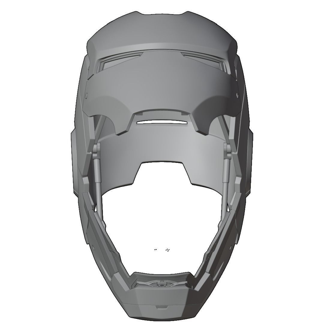 Iron man mk45 B helmet with inner details and motorization 3D print model_24
