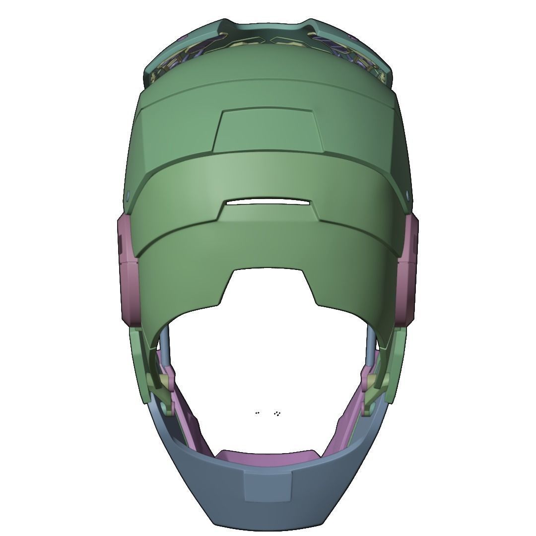 Iron man mk45 B helmet with inner details and motorization 3D print model_14