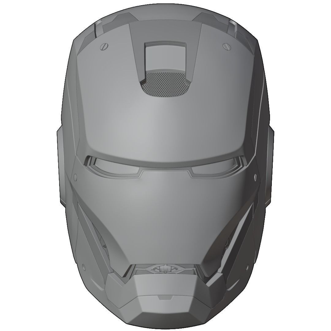 Iron man mk45 B helmet with inner details and motorization 3D print model_37