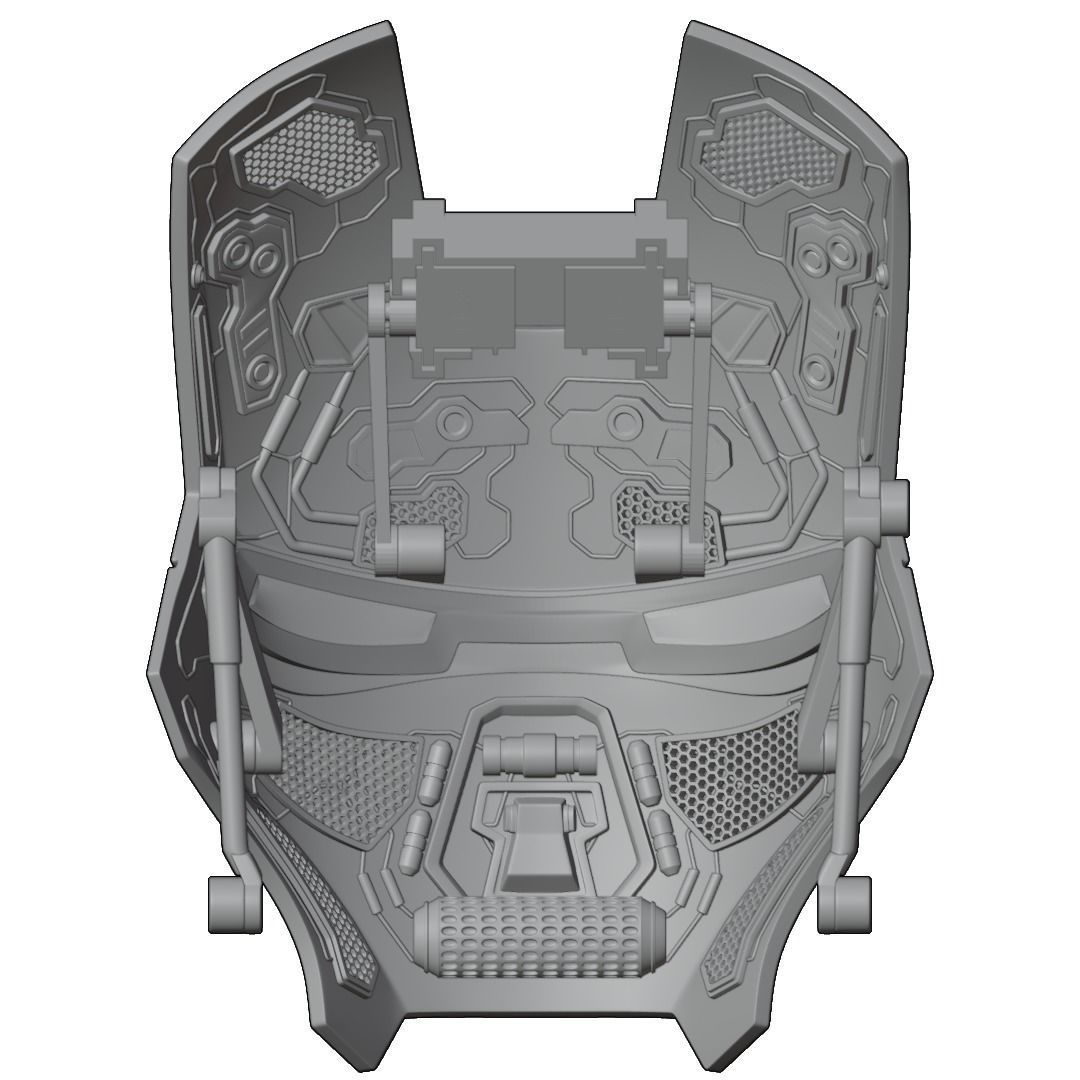 Iron man mk45 B helmet with inner details and motorization 3D print model_18