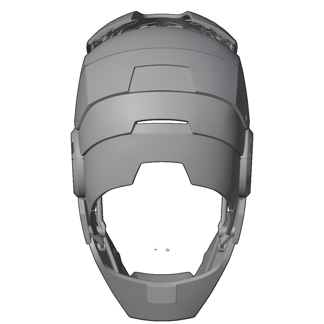 Iron man mk45 B helmet with inner details and motorization 3D print model_15