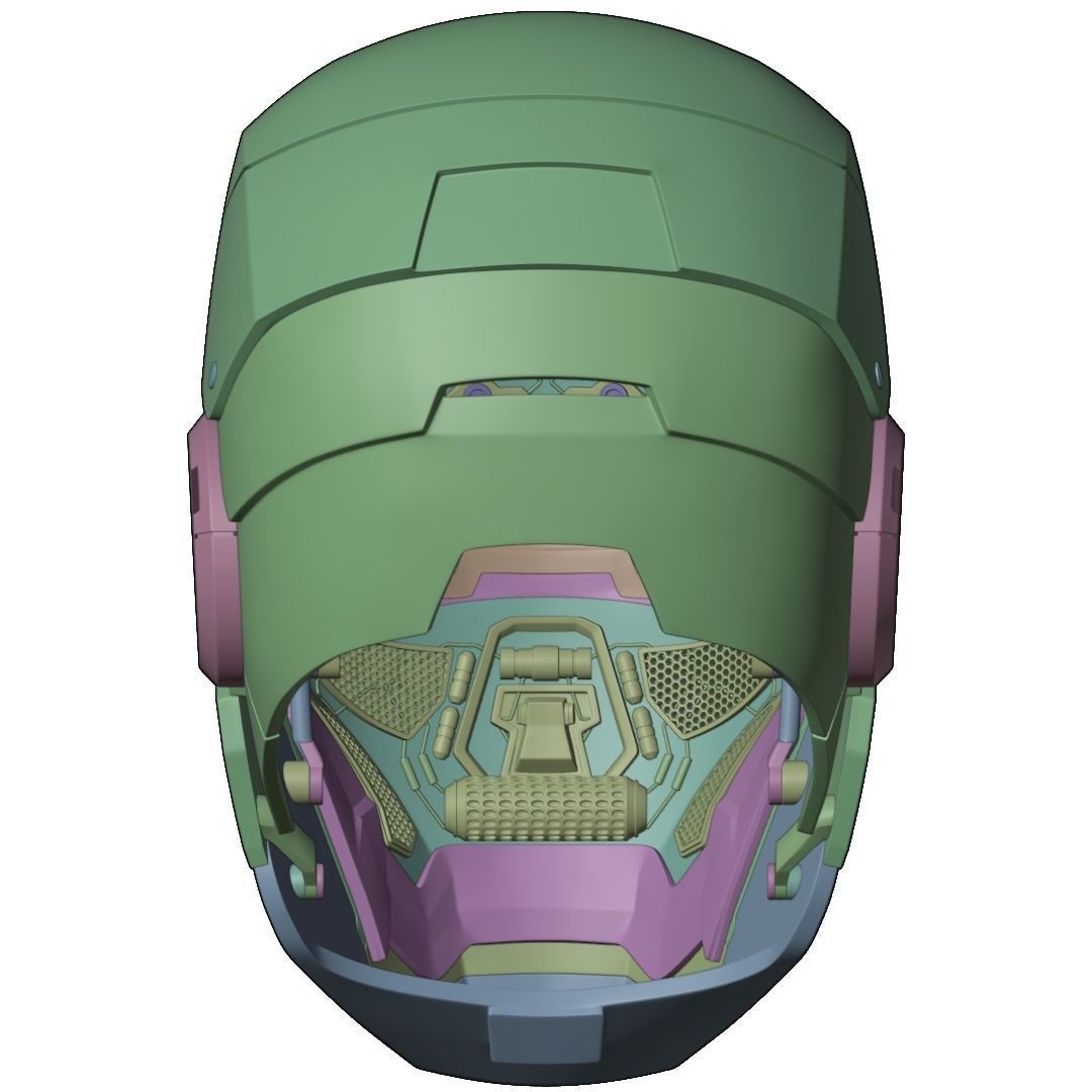 Iron man mk45 B helmet with inner details and motorization 3D print model_40