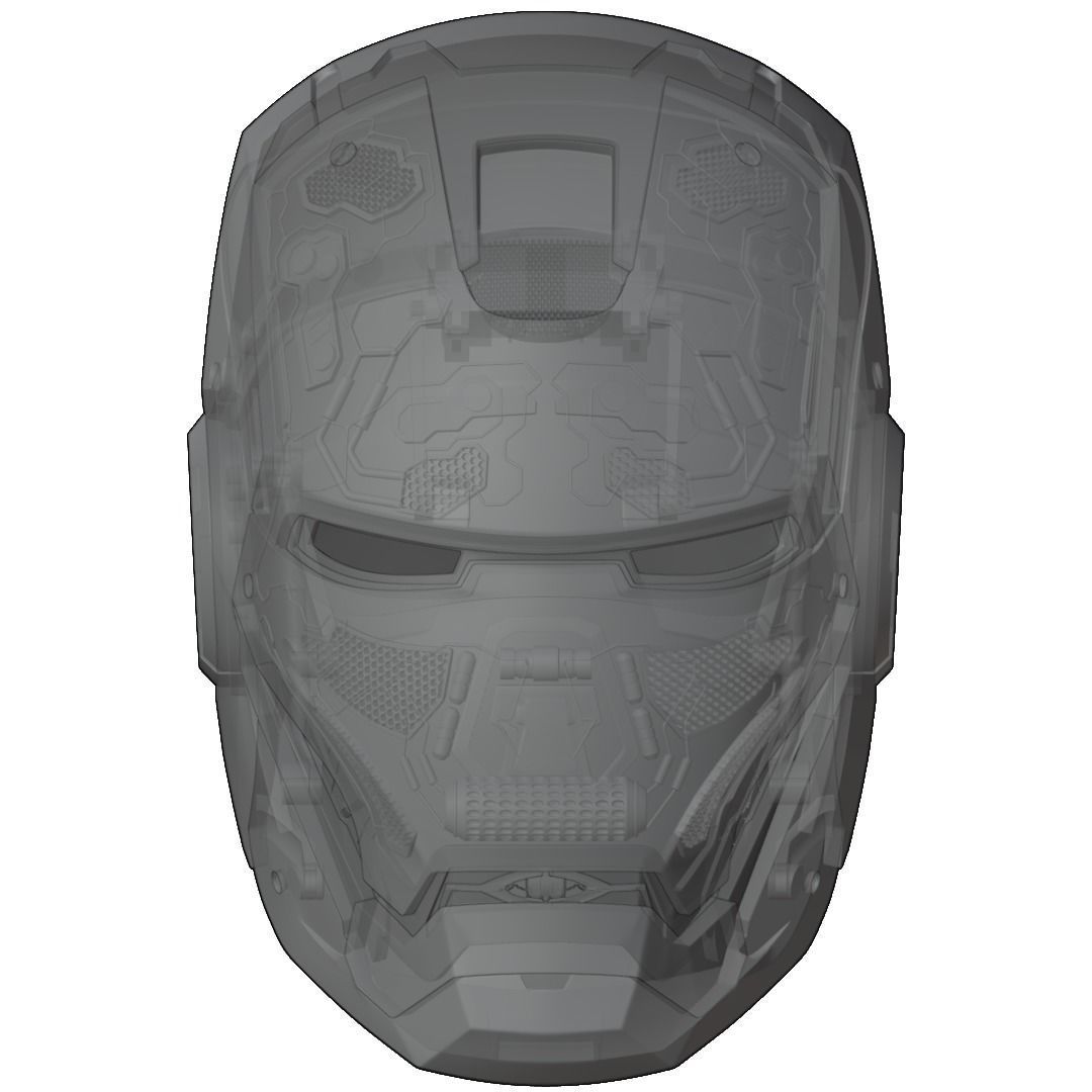Iron man mk45 B helmet with inner details and motorization 3D print model_39