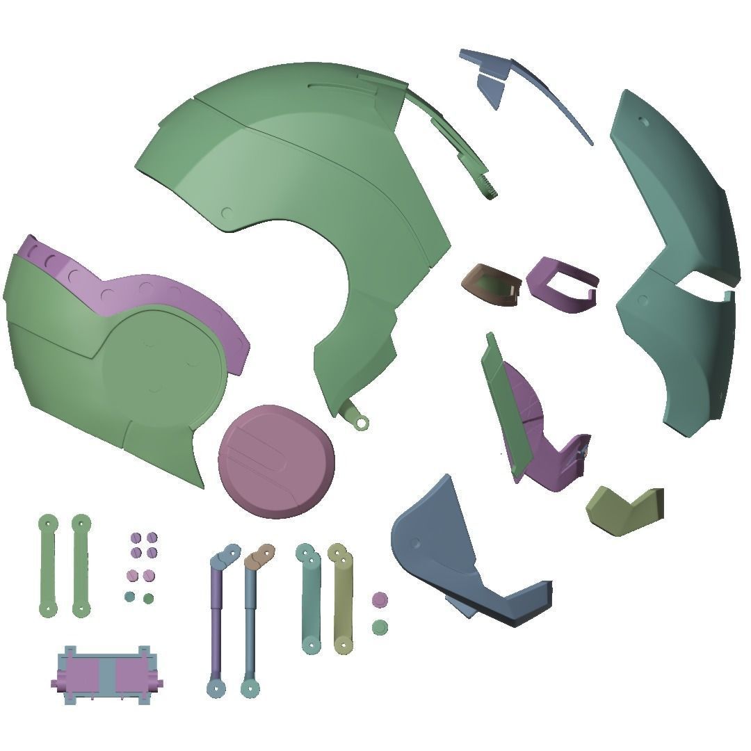 Iron man mk45 B helmet with inner details and motorization 3D print model_17