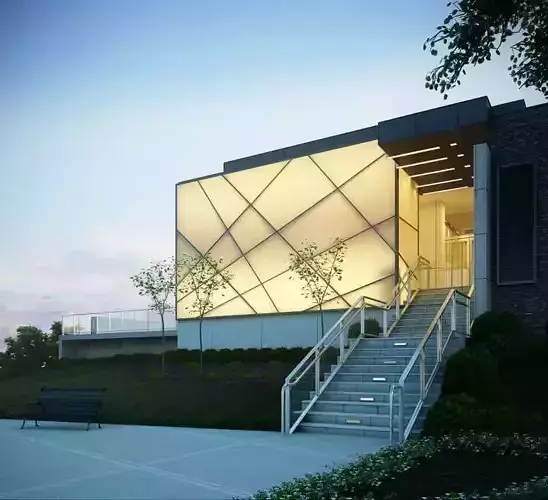 Modern Art Building Entrance