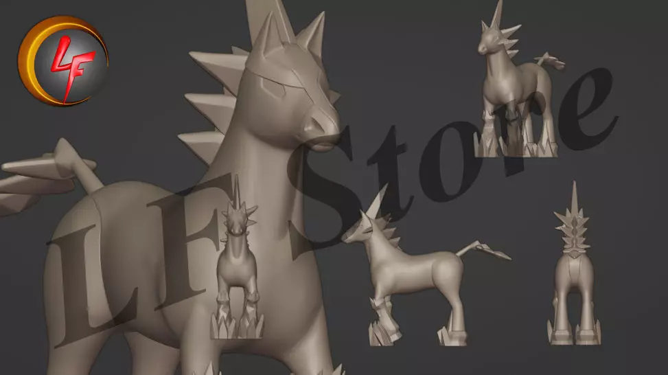 Pokemon Glastrier Spectrier 3D model_0