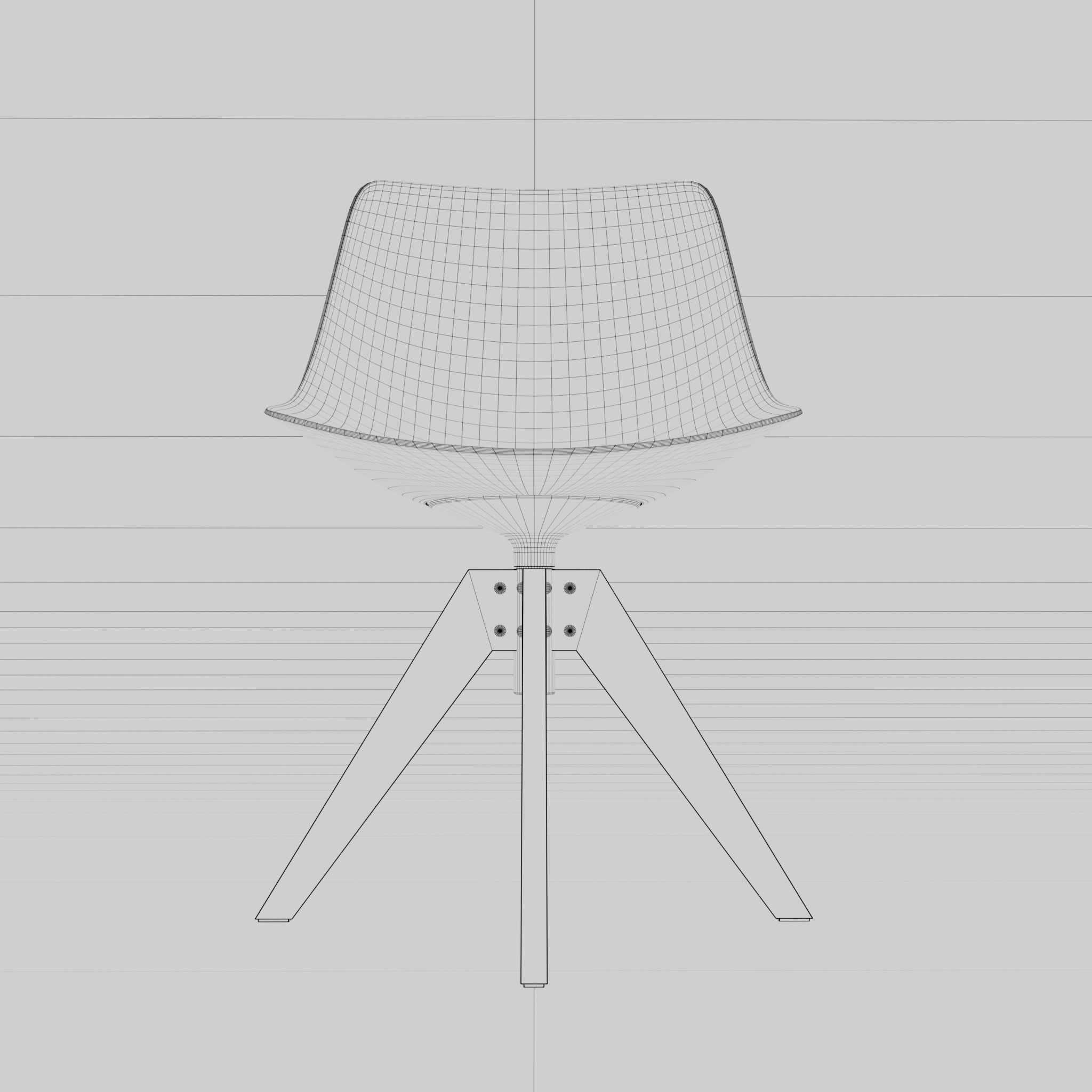 Design chair Low-poly 3D model_5