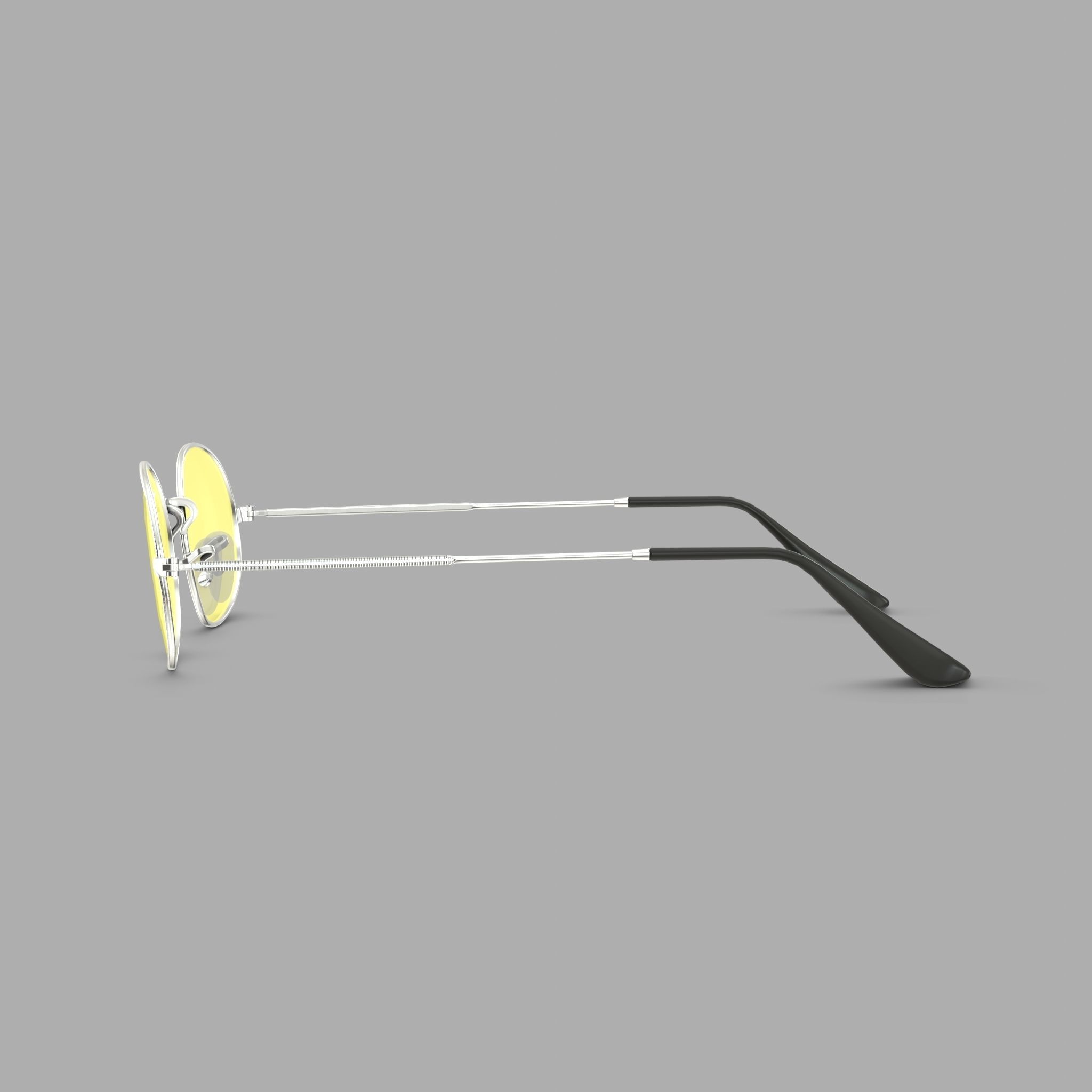 Ray-Ban Oval Solid Evolve - RB3547 Sunglasses Low-poly 3D model_3