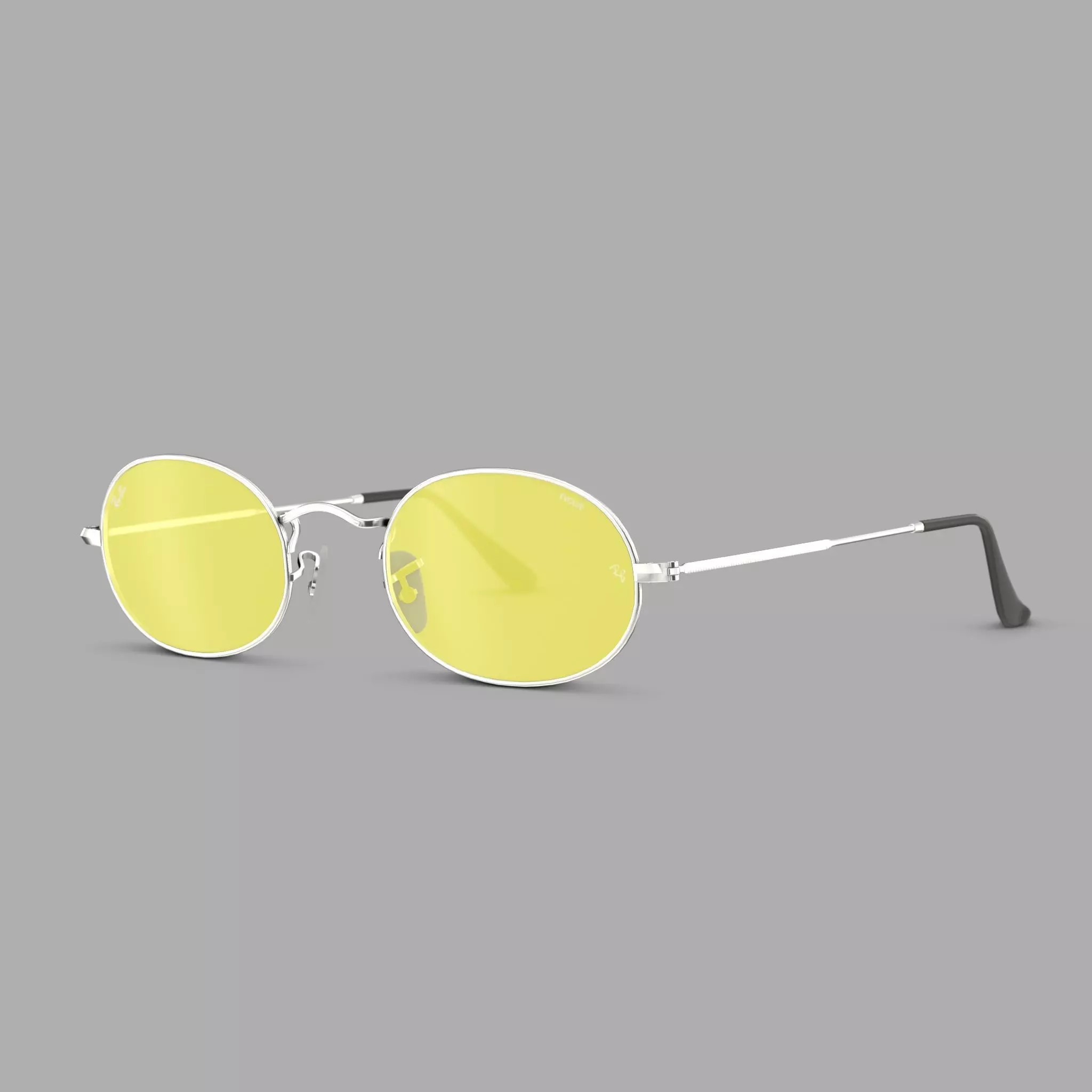 Ray-Ban Oval Solid Evolve - RB3547 Sunglasses Low-poly 3D model_0