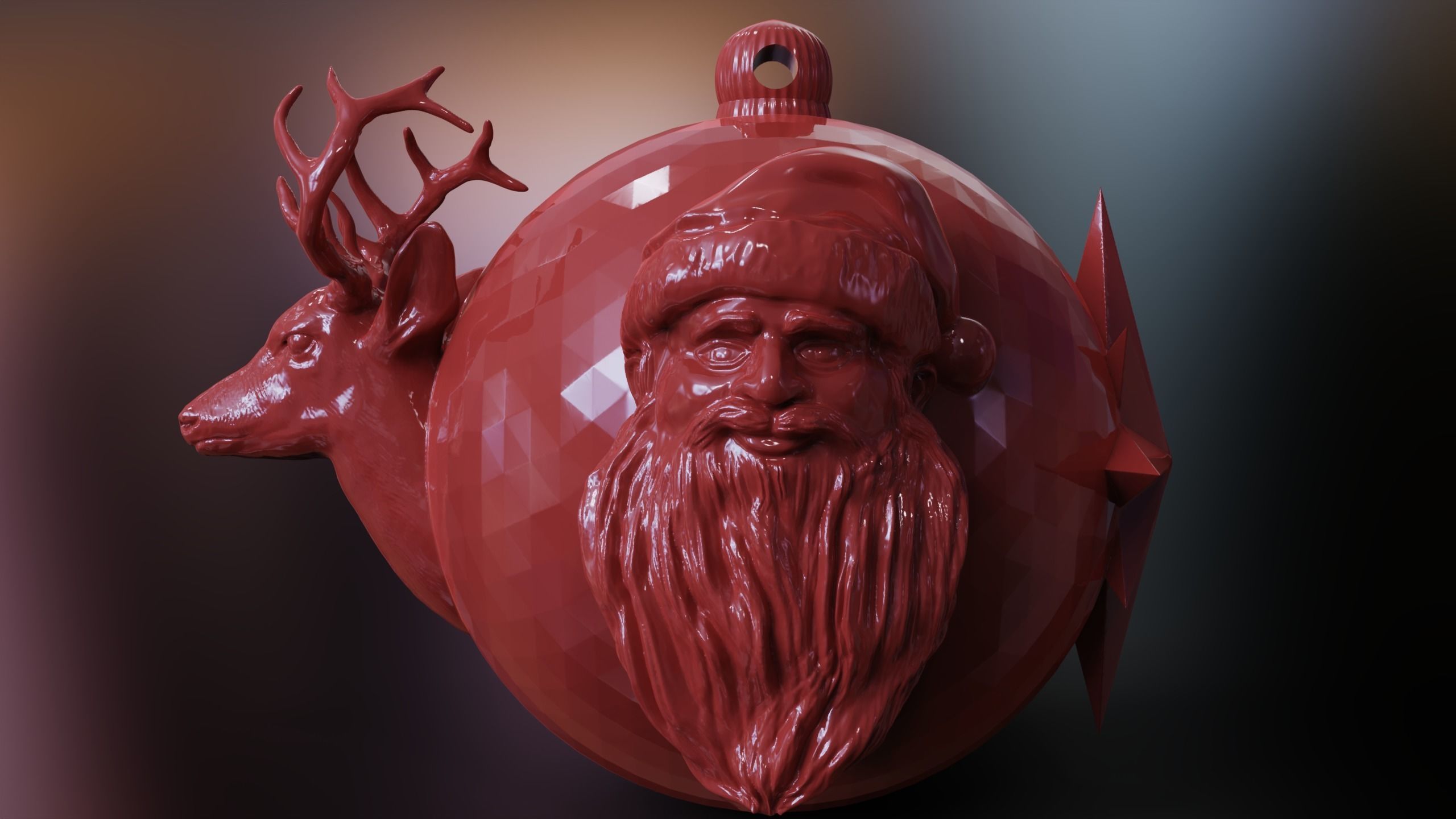 CHRISTMAS BALL 3D print model_2