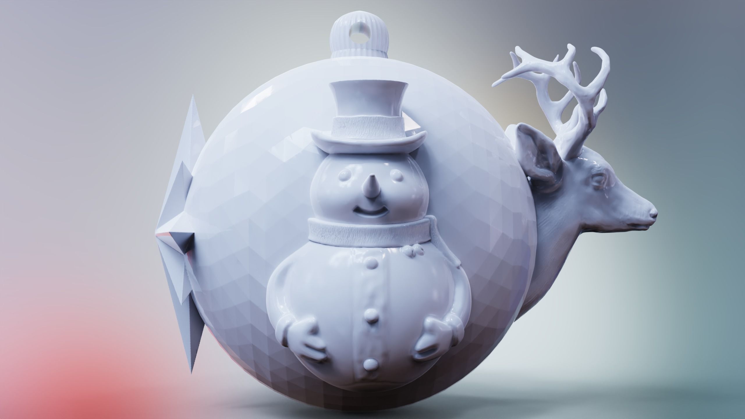 CHRISTMAS BALL 3D print model_6