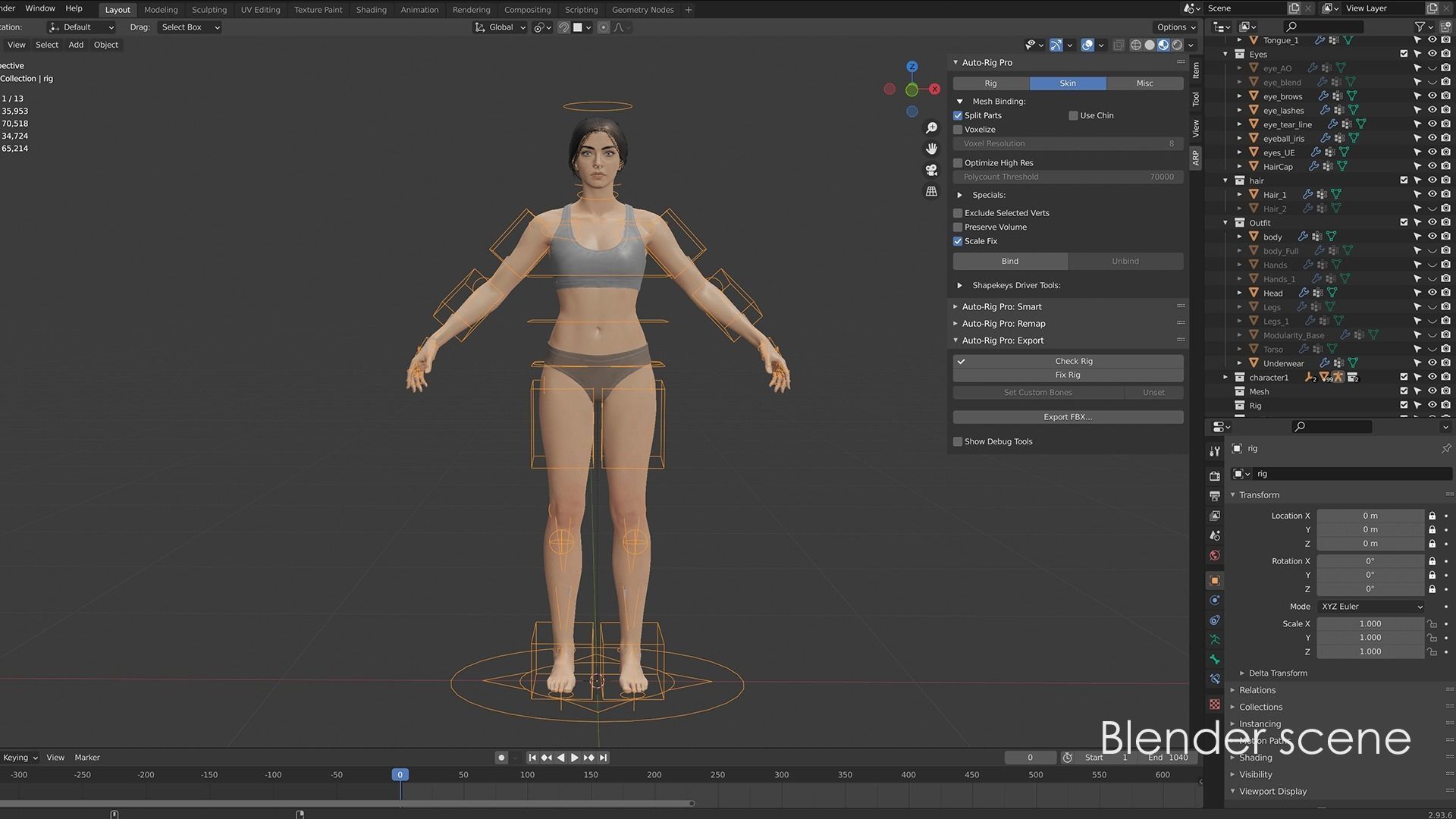 Cowboy Girl 1 Western Wild West Adventure Survival Character Low-poly 3D model_27