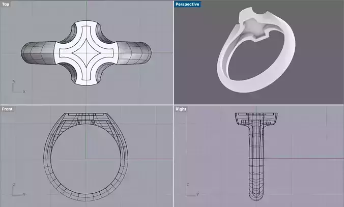 Cross ring 3D print model Cross ring 3D print model