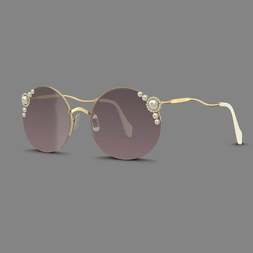 Miu Miu - 0MU 52TS 60 Sunglasses Low-poly 3D model