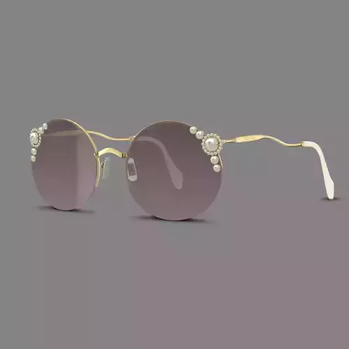 Miu Miu - 0MU 52TS 60 Sunglasses Low-poly 3D model