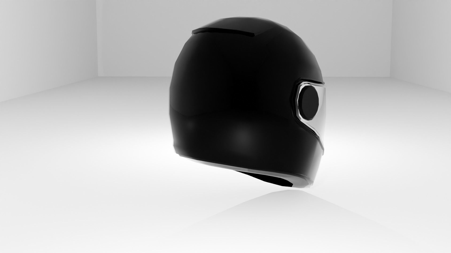 helmet Low-poly 3D model_2