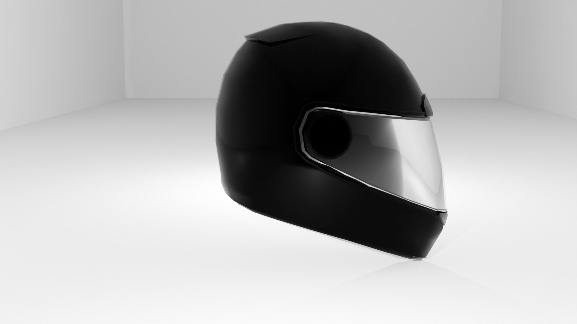 helmet Low-poly 3D model_4