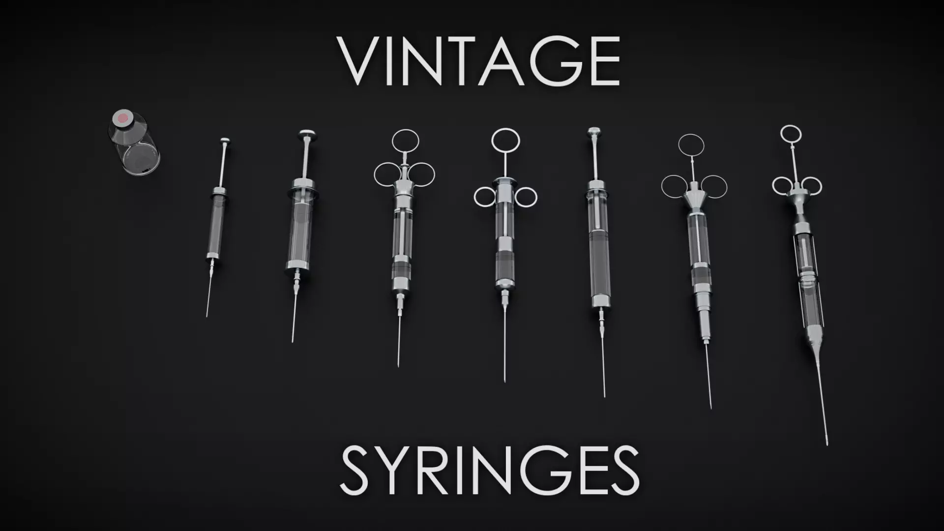 Vintage Syringes Collection 3D model