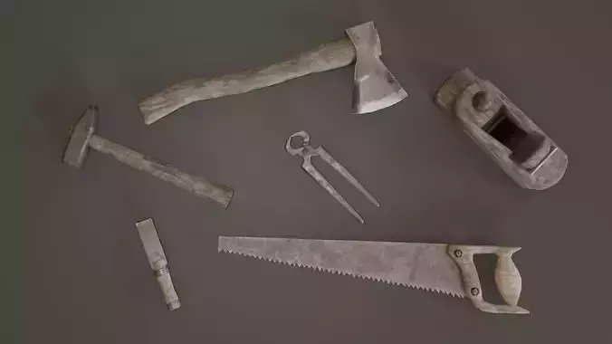 Tools - Low Poly saw Low-poly 3D model