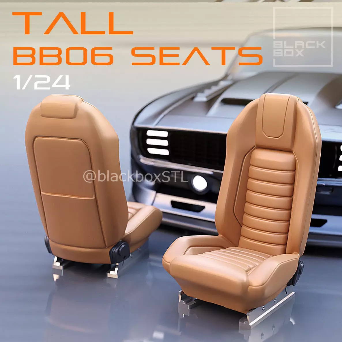 TALL Seat BB06 FOR DIECAST AND MODELKITS 1-24th 3D print model_0