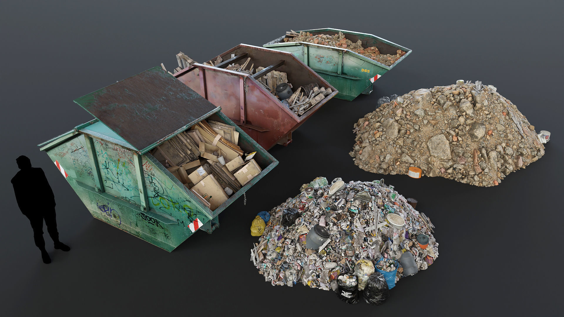 Trash Kit - 3D AssetKit Low-poly 3D model_22