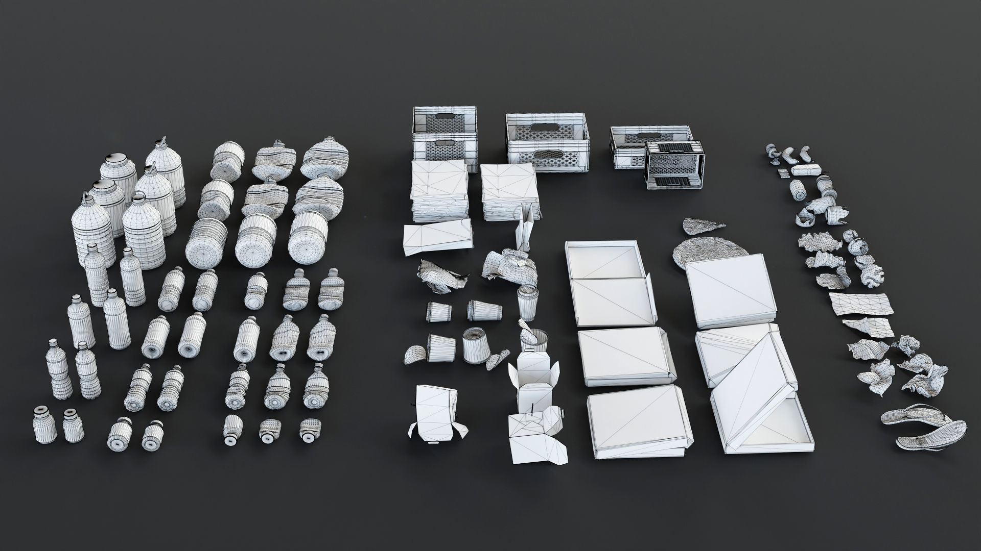 Trash Kit - 3D AssetKit Low-poly 3D model_31