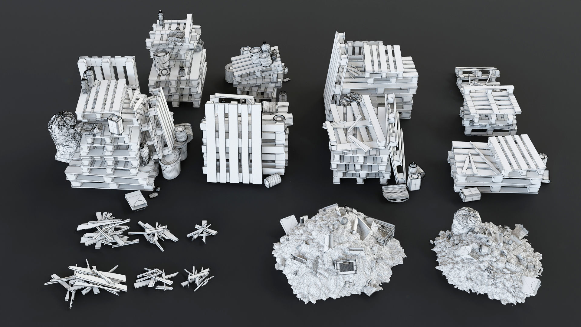 Trash Kit - 3D AssetKit Low-poly 3D model_28