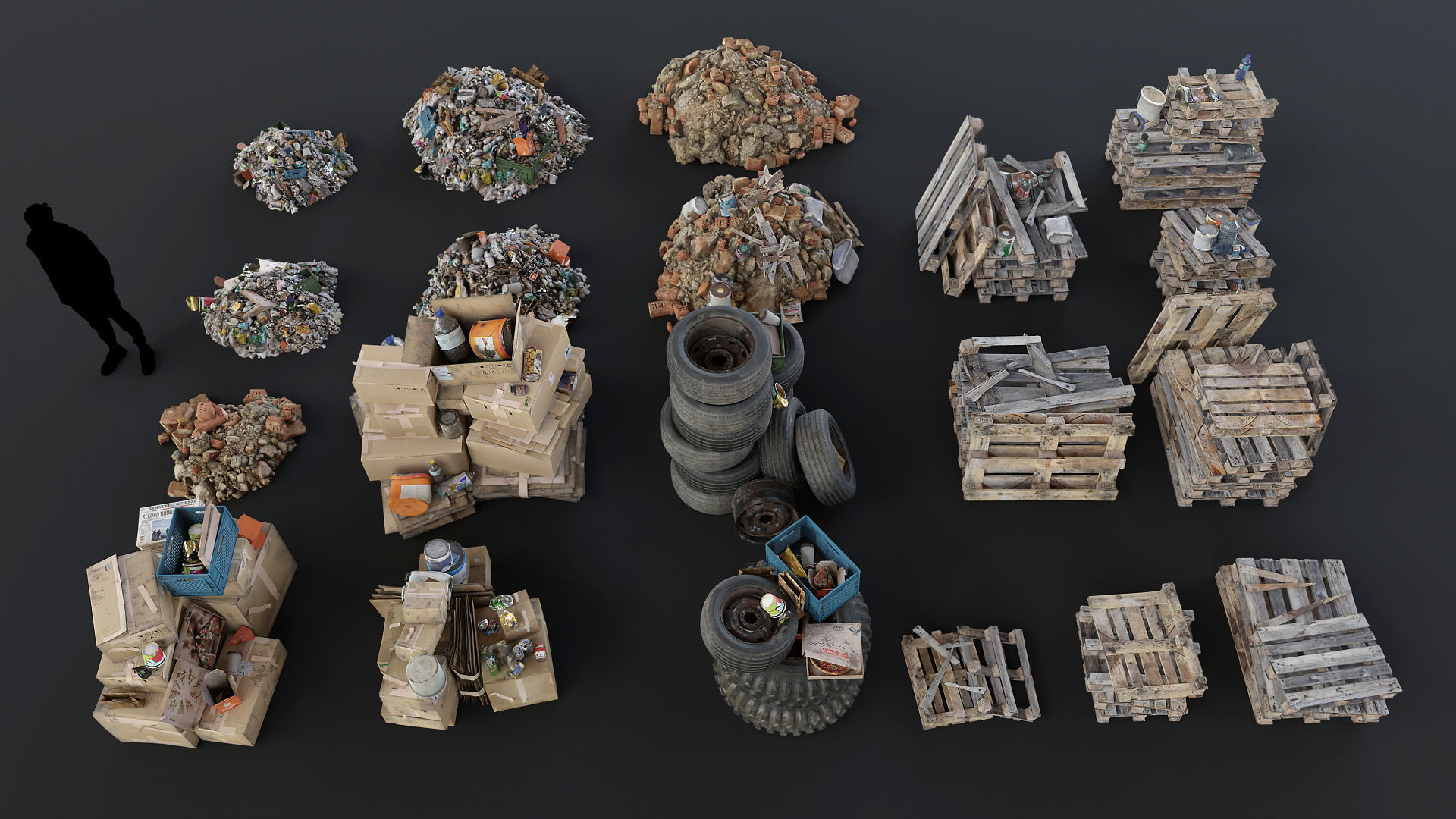 Trash Kit - 3D AssetKit Low-poly 3D model_8