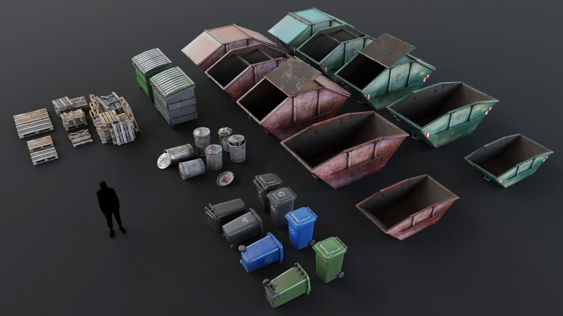 Trash Kit - 3D AssetKit Low-poly 3D model_23