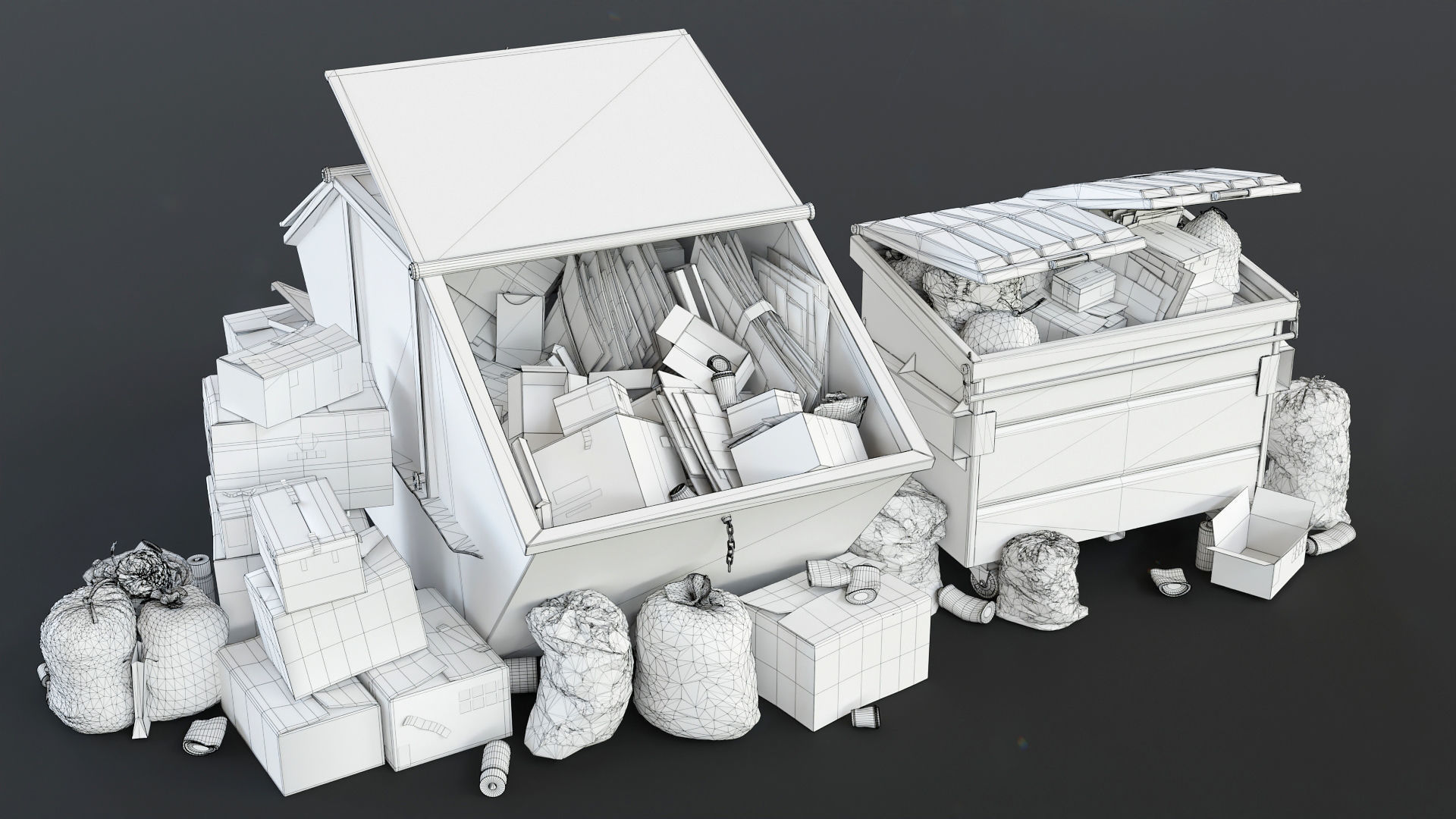 Trash Kit - 3D AssetKit Low-poly 3D model_29