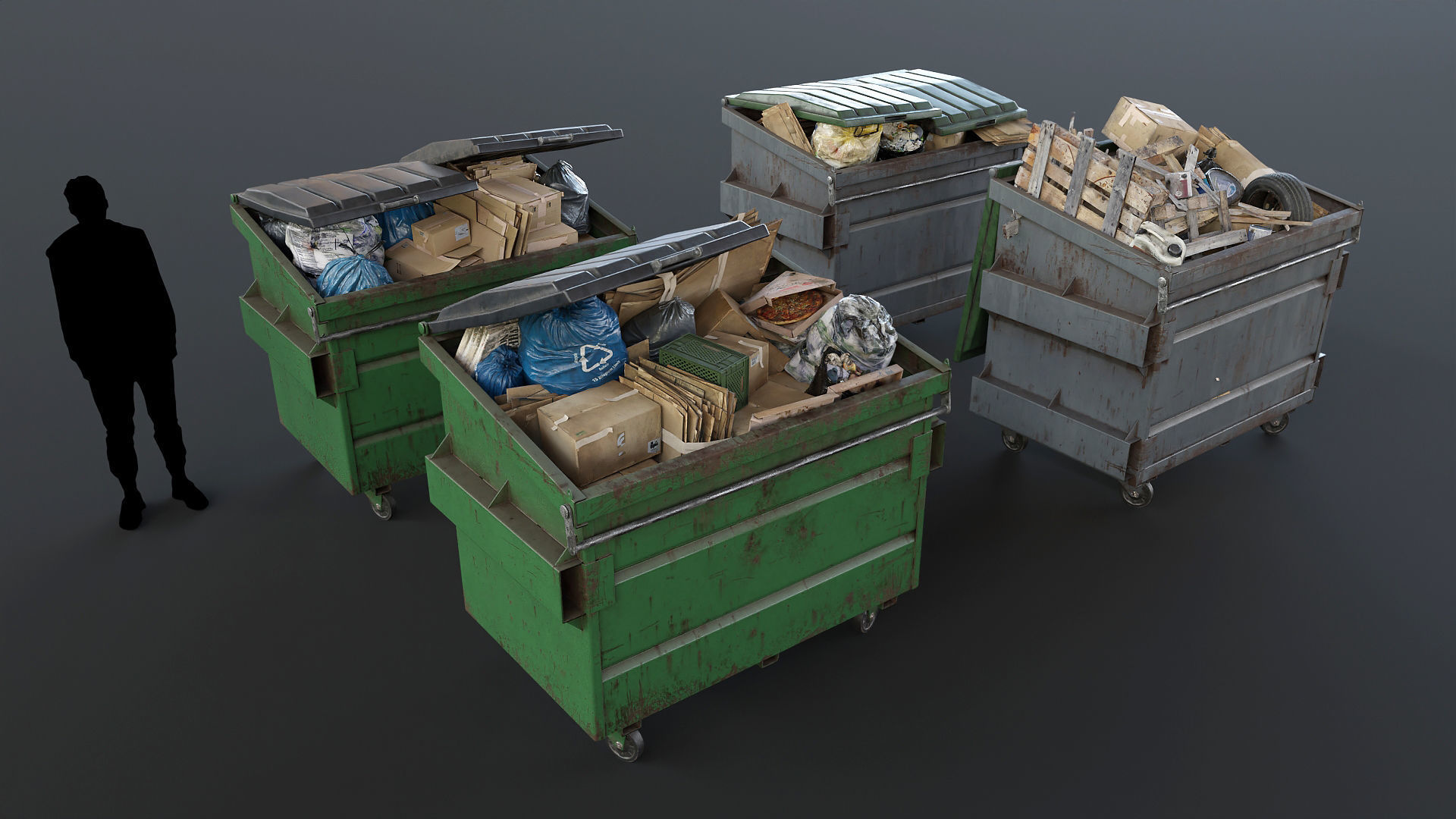 Trash Kit - 3D AssetKit Low-poly 3D model_21