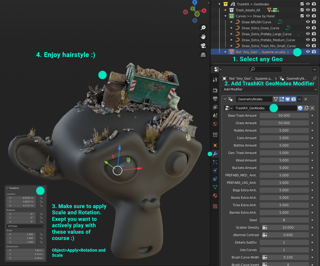 Trash Kit - 3D AssetKit Low-poly 3D model_32