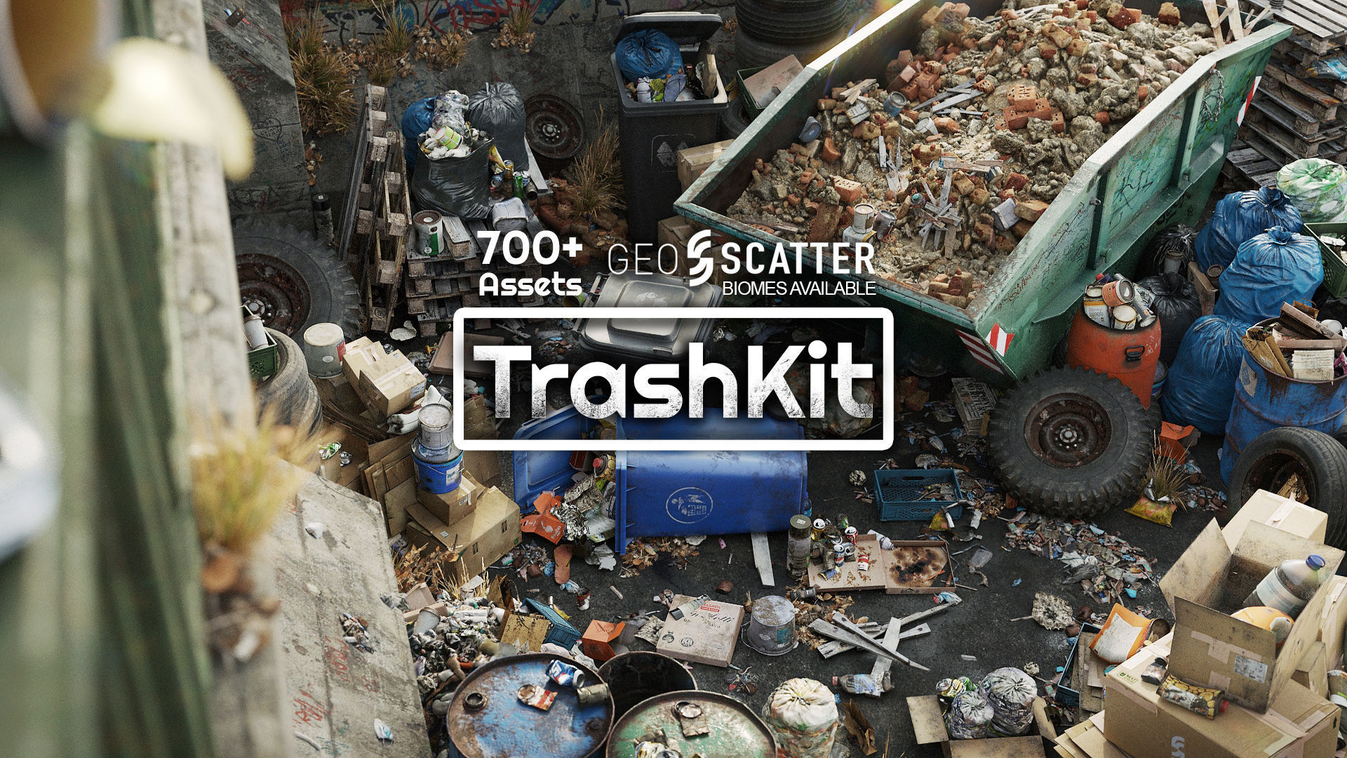 Trash Kit - 3D AssetKit Low-poly 3D model_0