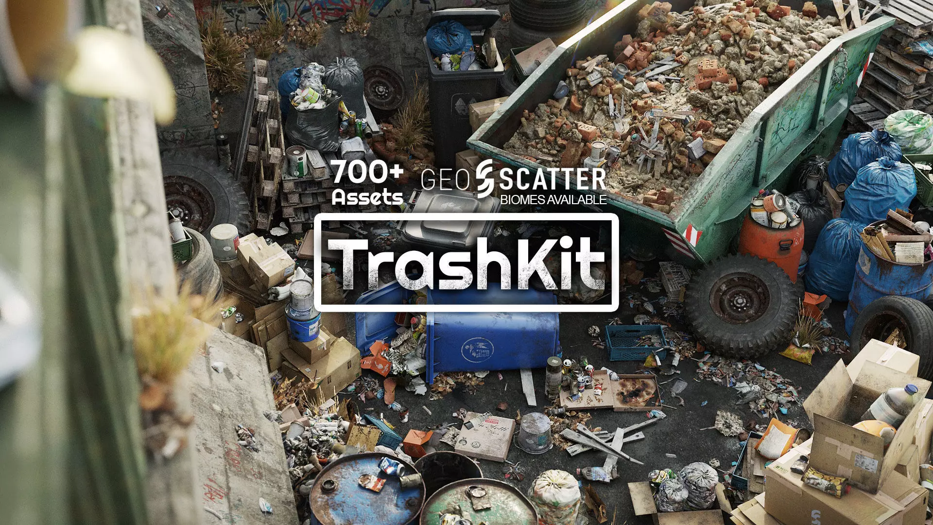 Trash Kit - 3D AssetKit Low-poly 3D model_0