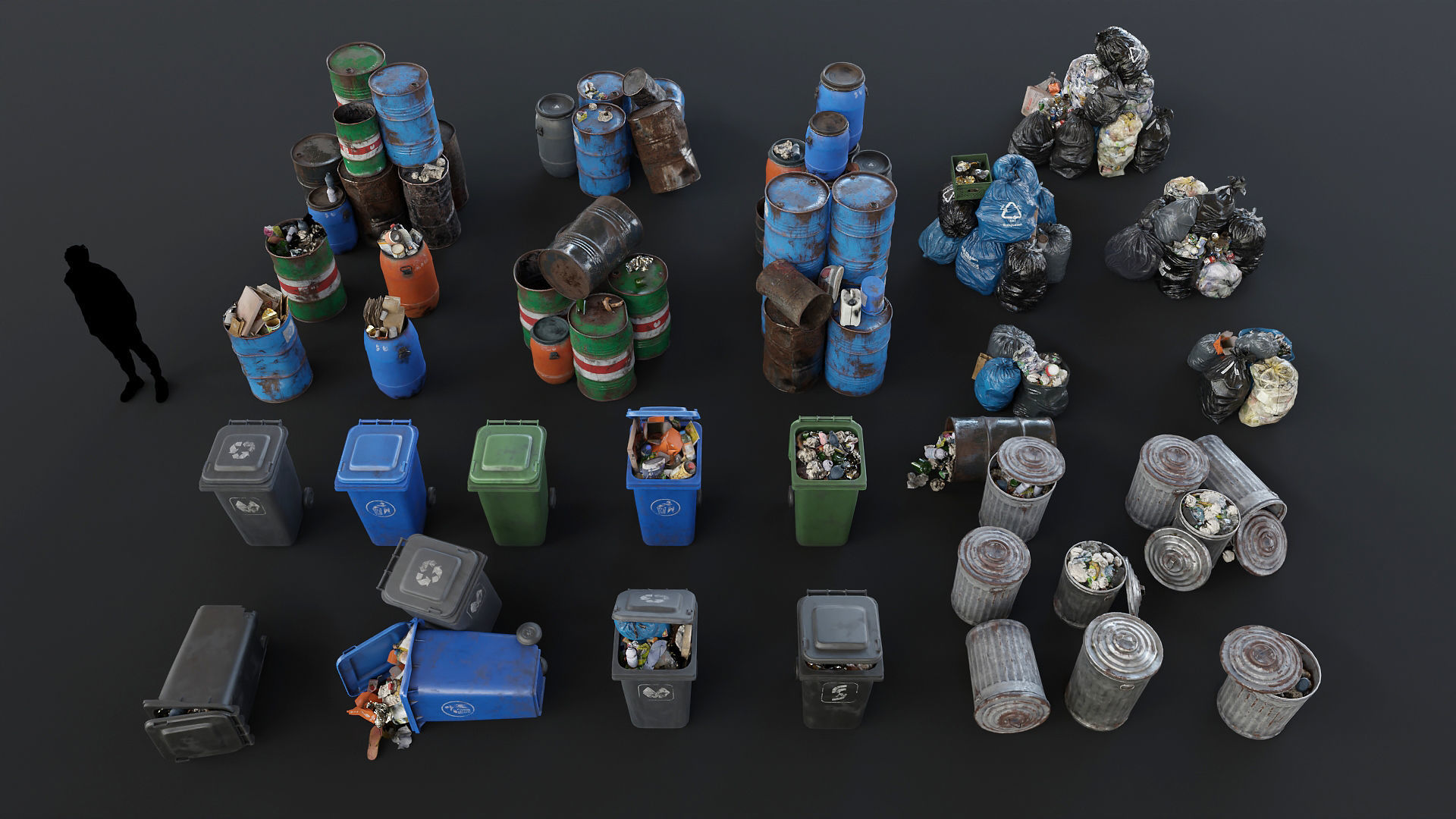 Trash Kit - 3D AssetKit Low-poly 3D model_7