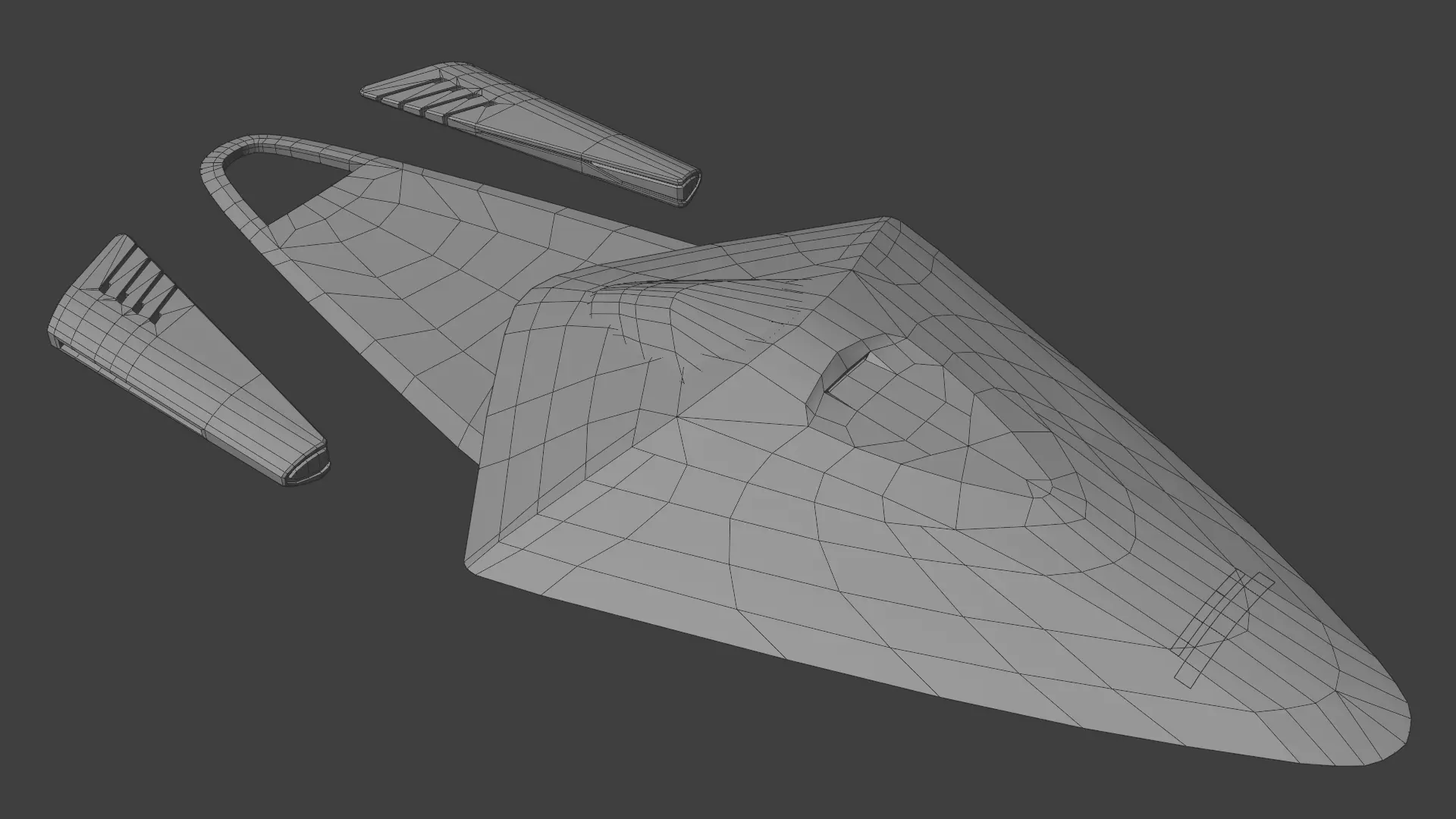 Star Trek Intrepid-Class Starship 32nd Century Low-poly 3D model_0