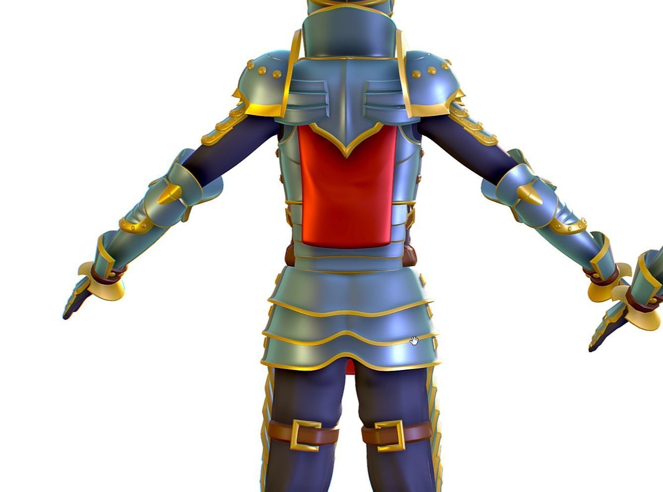 Subdivision 3D Women The Heavy Knight Low-poly 3D model_7
