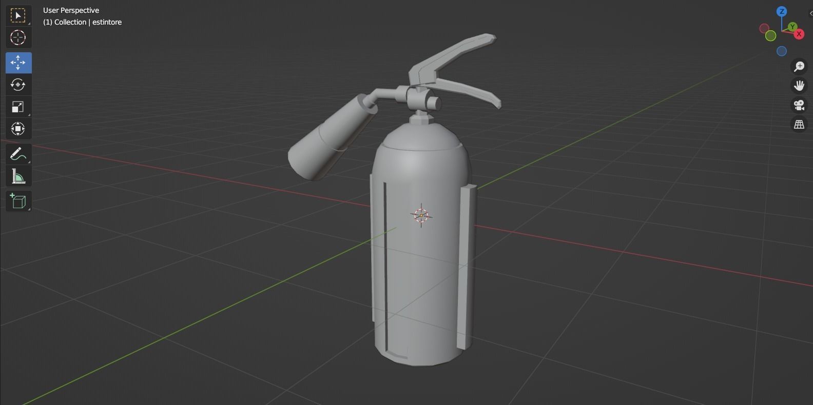 Game-ready futuristic fire extinguisher Free low-poly 3D model_6