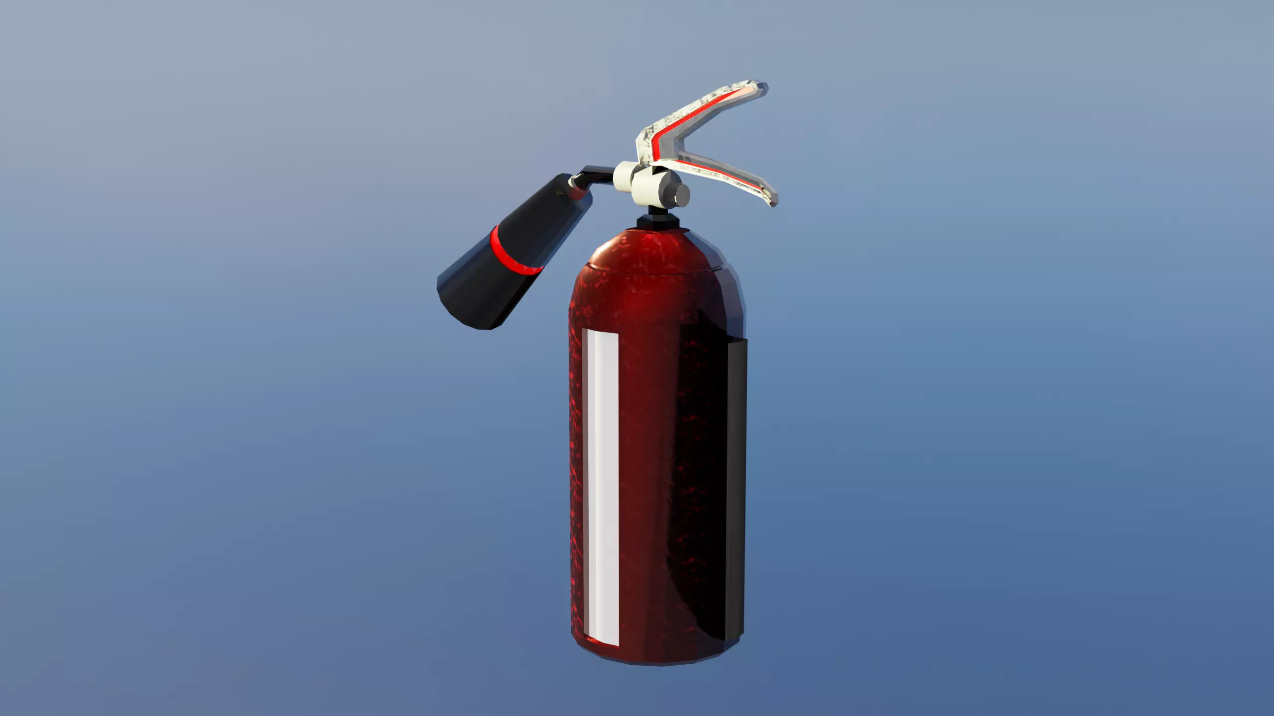 Game-ready futuristic fire extinguisher Free low-poly 3D model_0