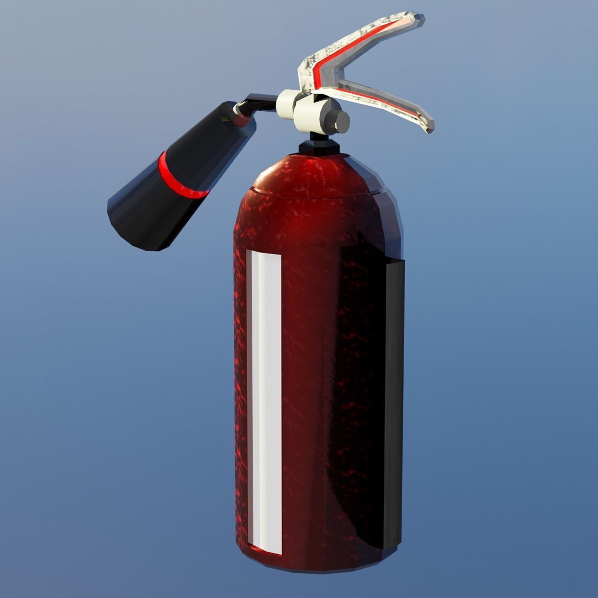 Game-ready futuristic fire extinguisher Free low-poly 3D model_1