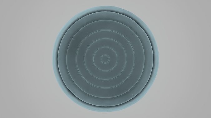 Velour Pouf 3D model 2